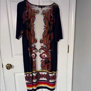 Colorful Paisley Print Dress